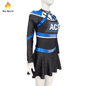 Ace Sports Maßgeschneiderte Schul-Cheerleader-Uniformen Komfortables <span class=keywords><strong>Set</strong></span>-Design Bestseller Sublimationsdruck Großhandel Individuell Gestaltet für Mädchen - Product Image 3