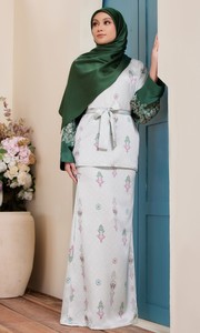 SIPO Eid-traje modesto de Malasia para mujer, traje Floral musulmán de Malasia, Baju, Kurung, Borong, telekung-kebaya - Product Image 2