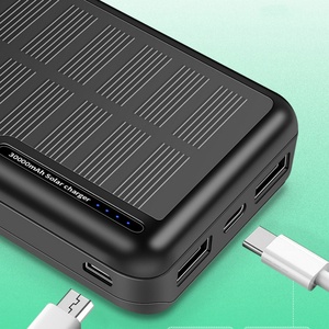 Chargeur solaire haute capacité 30000 mAh 10W pour le camping en plein air, charge rapide, batterie externe d'urgence pour téléphone portable - Product Image 6
