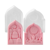 NOUVELLE ARRIVÉE Moule en silicone en forme de mosquée et de lune pour la fabrication de bougies d'aromathérapie