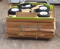 Remorque à benne basculante à double essieu de 2 tonnes, sur mesure, en gros