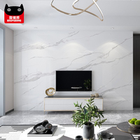 Décoration d'intérieur avec miroir en marbre PVC panneau mural en fibre de bois de bambou panneau mural en PVC