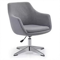 Chaise de conférence moderne en tissu, pivotante, pour visiteurs, réglable en hauteur, pour réunions de bureau