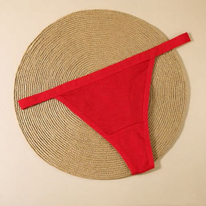 Hoge Kwaliteit Sexy Dames Katoenen Low-Rise Slipje <span class=keywords><strong>String</strong></span> Effen Kleur Mode T-Back Kruis G-<span class=keywords><strong>String</strong></span> Ondergoed - Product Image 5