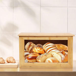 Grande boîte <span class=keywords><strong>à</strong></span> <span class=keywords><strong>pain</strong></span> en bambou avec planche <span class=keywords><strong>à</strong></span> découper <span class=keywords><strong>intégrée</strong></span>, couvercle avec fenêtre transparente, bac de rangement alimentaire <span class=keywords><strong>pour</strong></span> comptoir de <span class=keywords><strong>cuisine</strong></span> <span class=keywords><strong>pour</strong></span> <span class=keywords><strong>pain</strong></span> - Product Image 5