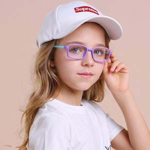 Gafas de Silicona Suave Cuadradas para Niños, con Logotipo Personalizado, a la Moda, de Venta Caliente, con Protección Anti Luz Azul - Product Image 2