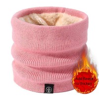 Offre Spéciale coupe-vent doux épais tricot polaire doublé cache-cou Snood écharpe hommes femmes accessoires d'hiver