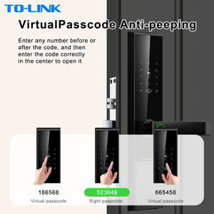 Cerradura Inteligente <span class=keywords><strong>para</strong></span> Puerta Exterior Tolink, Impermeable, con Huella Dactilar, de Aleación de Aluminio, Compatible con Tuya TTlock - Product Image 4