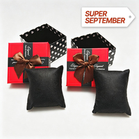 Caja de Reloj con Diseño de Corazón para el Mes de Septiembre, Estuche de Regalo para Relojes de Pareja, Caja de Exhibición de Joyería con Lazo, Proveedor Mayorista