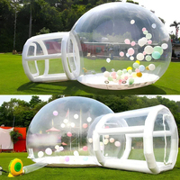 Ballons de fête pour enfants Maison amusante Igloo géant en cristal gonflable transparent Tente à bulles Maison de ballons gonflables transparents