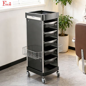 Carrito Rodante <span class=keywords><strong>de</strong></span> 5 Niveles para Salón <span class=keywords><strong>de</strong></span> Belleza, Equipo <span class=keywords><strong>de</strong></span> Almacenamiento para Peluquería con Marco <span class=keywords><strong>de</strong></span> Acero Inoxidable para Salón <span class=keywords><strong>de</strong></span> Belleza - Product Image 4