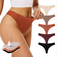 6 couleurs Sexy quatre couches anti-fuite période menstruelle femmes sous-vêtements respirant sans couture Yoga sport physiologique string