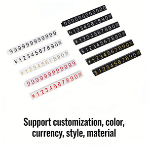 Étiquettes de prix personnalisables en ABS pour euros et dollars, cubes numériques à clipser, supports d'autocollants recyclables pour téléphones, ordinateurs portables et comptoirs - Product Image 1