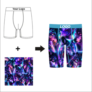 Nuevos Calzoncillos Boxer para Hombre con Diseño de Noche Estrellada 2026, Cintura Elástica, Logotipo Personalizado, Ropa Interior Masculina, 90% Poliéster, Estampado por Sublimación - Product Image 4