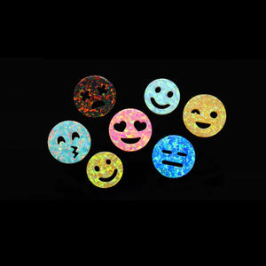 Opale emoji pour bijoux, 98 couleurs d'émoticônes émotionnelles en pierre d'opale synthétique - Product Image 1
