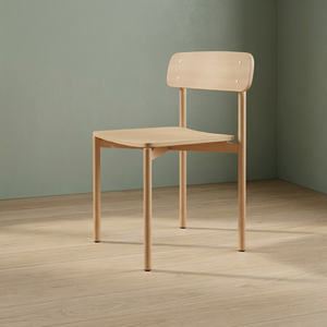 Modern Teak Wood Living Room <b>Chair</b> Solid Back <b>Stackable</b> Scandinavian Design Home Furniture - Product Image 6