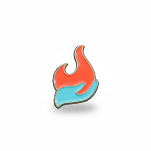 Elegante Pin Metálico con Diseño de Bloques de Color y Llama, Ideal para Accesorios de Ropa y Distintivos, para el Año Nuevo Chino, Pirámide, Ángel - Product Image 1