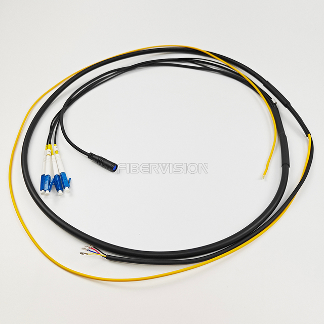 Photoelectric Hybrid Cable FIBERVISION 4 Cores Fiber Optic Data Cable Optical Hybrid Powered Fiber Cables for Broadcast