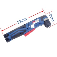 Perceuse à angle droit Dongcheng DCJZ14-10E rechargeable 12V à moteur à balais, tête coudée à 90 degrés, réversible, OEM