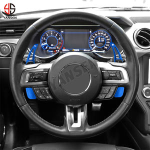 2 Pcs Auto Lenkrad Paddel Shifter Abdeckung für Ford Mustang ABS Trim Zubehör - Product Image 5