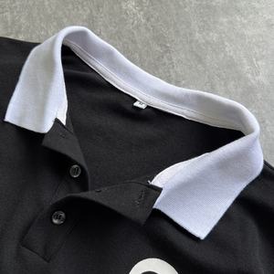 Chemise boutonnée à col en coton lourd personnalisée, t-shirt imprimé de créateur, t-shirt ample à épaules tombantes, streetwear, t-shirts surdimensionnés - Product Image 3