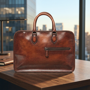 Maletín para Portátil de Cuero Genuino Personalizado, Simple, Ligero, Moderno, Casual, de Gran Capacidad, Coreano, Duradero, Impermeable BS - Product Image 2