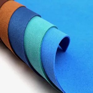 Suede Leather High Colorfastness Micro Suede Leather For Shoe Making Material
