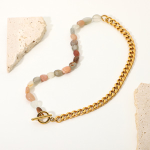Collier en acier inoxydable, pierre de guérison, nouveau style 1 pièce - Product Image 6