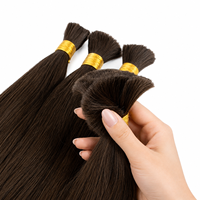 Cheveux humains bruts en vrac pour tressage, cheveux raides doublement étirés pour extensions de tresses afro crépues