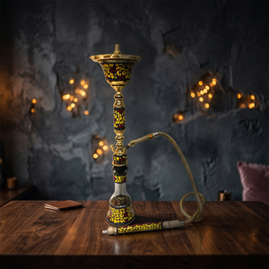 Best Quality Luxury Egyptian Artistic Mother of Pearl & Stainless Steel Gold Plated Decorative <b>Hookahs</b> at Wholesale Market Price - Product Image 1