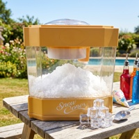Machine à glace pilée à double tension 120V 220V 30W avec lame en acier inoxydable et 2 cônes réutilisables