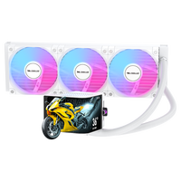 Nouveau refroidisseur d'eau pour processeur ICE REALM VISION 360 WH ARGB à écran incurvé, refroidissement liquide profond pour Intel LGA115X 1200 1700 1851AMD Gaming