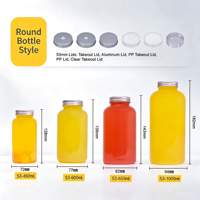Botol Jus Anti Bocor Tutup Perak Grosir Daur Ulang PET 650ml Portabel
