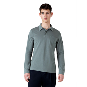 Logo personnalisé Streetwear <span class=keywords><strong>Polo</strong></span> décontracté pour hommes Vente en gros Mode <span class=keywords><strong>Polo</strong></span> à <span class=keywords><strong>manches</strong></span> <span class=keywords><strong>longues</strong></span> - Product Image 4