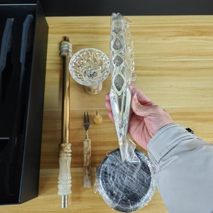 ชุดอุปกรณ์มอระกู่ชุดของขวัญ Shisha สแตนเลส + ชาม + ส้อม + ท่อซิลิโคน + คลิป + เข็ม - Product Image 3