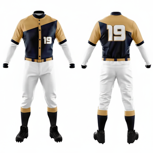 Maillot de baseball et pantalon personnalisés pour hommes chemises à impression numérique respirantes motif vierge de sublimation uniforme de softball - Product Image 1