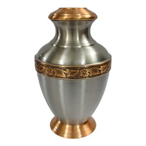 Urnes commémoratives solides de style américain pour adultes Urnes de crémation métalliques décoratives pour services funéraires en vente - Product Image 1