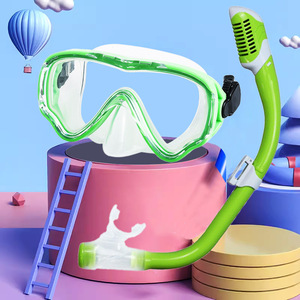 Máscara de Snorkel para Niños, Lentes de Plástico Completamente Secas, Silicona Líquida, Deportes Acuáticos, 6+ - Product Image 1