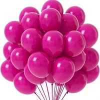 50 ensembles de ballons de 12 pouces en latex rouge rose brillant pour les arches de ballons de fête pour la Saint-Valentin, les anniversaires, les fêtes sur le thème des princesses