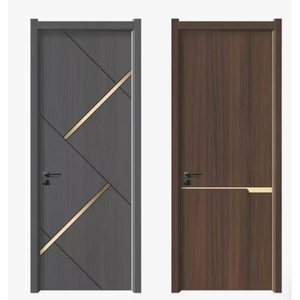 Puerta Interior de Madera para Dormitorio, Diseño Moderno, Insonorizada, Puertas de Madera Maciza para Casas, Venta de Fábrica, Precio Económico - Product Image 1