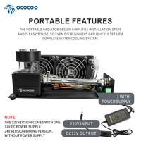 Occoo AC-AC160-12V, peralatan pendingin air aluminium DIY 3D Printer Hotend Titan Extruder dengan TEVO 3D Kit Upgrade Printer