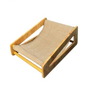 Wooden <b>Cat</b> Hammock Bed Rectangle Breathable Mesh Pet Lounger Stand for Indoor <b>Outdoor</b> Use Made in Vietnam - Product Image 1