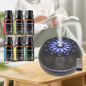 Diffuseur d'huiles essentielles de 550 ml avec télécommande, 6 modes de mélange, 7 couleurs LED, arrêt automatique pour chambre <span class=keywords><strong>à</strong></span> coucher, salon, humidificateur - Product Image 1