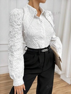 Detailing Jacquard Fabrics for Making Tween Girl Slim Fit Gorgeous <strong>Holiday</strong> Short Sleeve Dress With Square Neckline &amp; 3D Flower - Product Image 5