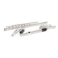 Flute Music Instrument Wholesale Pipe Bend Kids Fiute Silver Plated Closed Holes C Tone Flute
