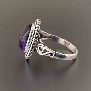 Anello Vintage Viola, Gioiello da Dito alla Moda per Donne, Regalo per Uso Quotidiano - Product Image 5