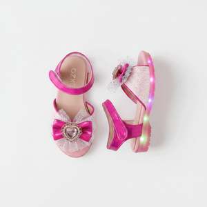 OZKIZ Korean Fashion Kids Light <b>Sandals</b> Girls 2-7 Years Open Toe with Bow Decoration Summer Wholesale - Product Image 2
