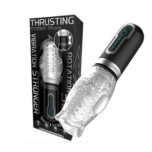 Meistverkauftes Teleskopisches Rotierendes Vibrierendes Masturbationsgerät für Männer Vollautomatisches Penis-Trainingsgerät Erotikspielzeug für Erwachsene - Product Image 1