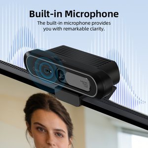 Webcam sans fil 2.4G 1080P avec portée de 65 pieds, batterie 5000mAh, couvercle de confidentialité automatique pour grandes salles de réunion et bureaux - Product Image 3
