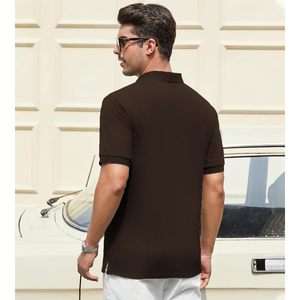 Camiseta Polo de Algodón Personalizada para Hombre, Manga Corta, Corte Regular, Transpirable, Tejido de Punto, Ropa Casual - Product Image 3